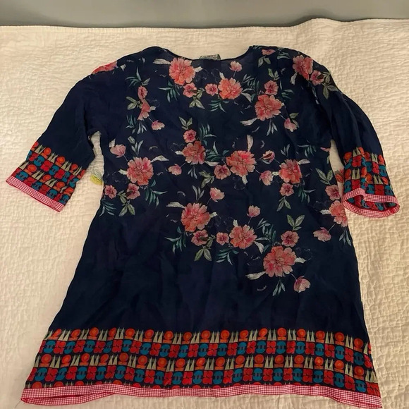 Johnny Was Canvasita floral pattered blouse small - Picture 7 of 7